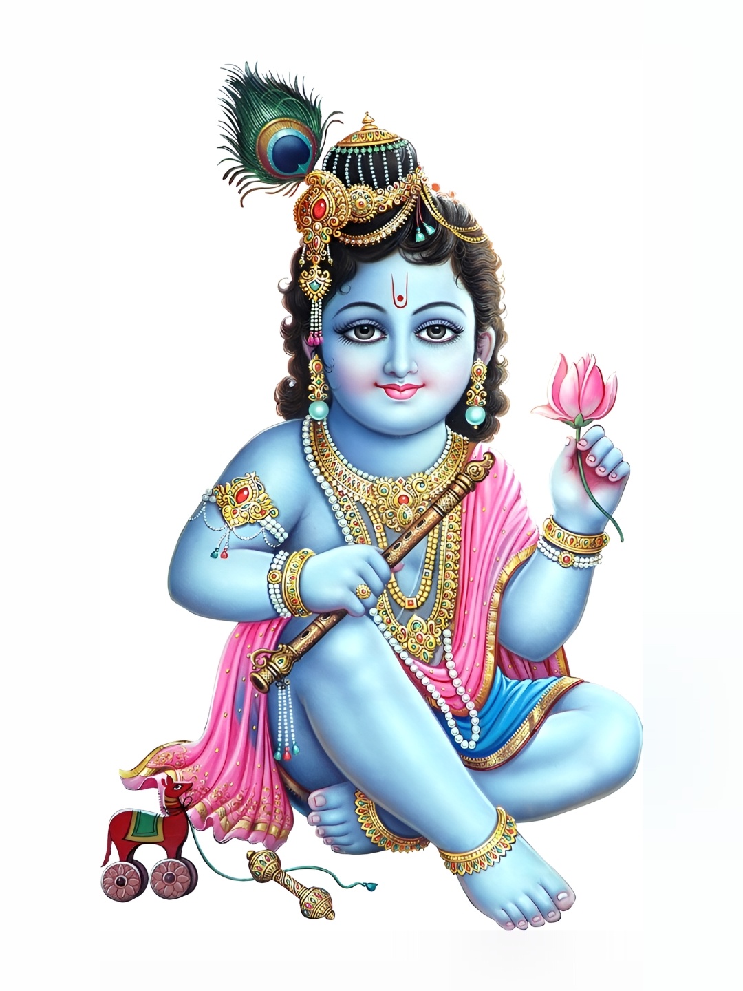 

Aquire god & god's Blue & Pink Modern Art Printed Wallpaper