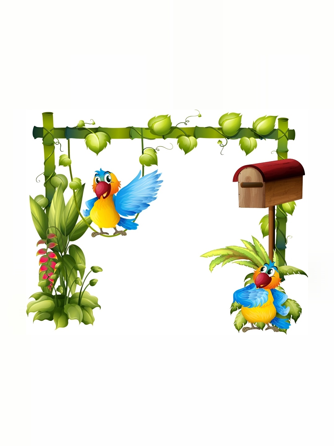 

Aquire Green & Blue Parrot Wall Sticker