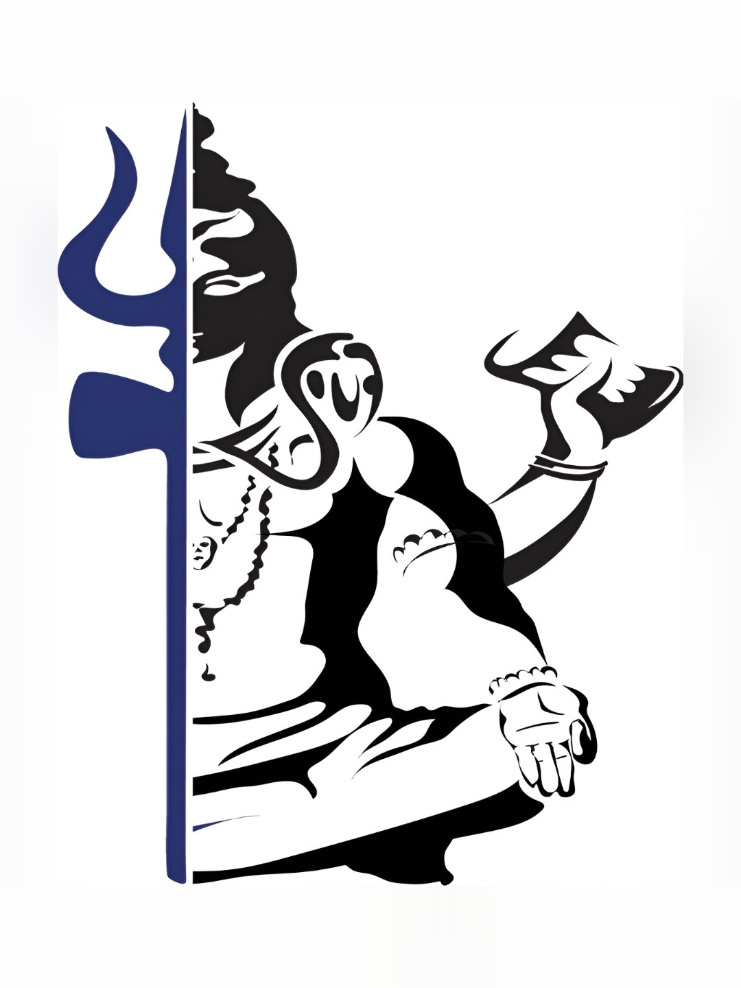 

Aquire Black & Blue Lord Shiv Printed Wallpaper