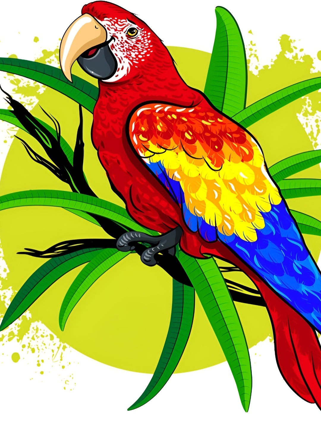 

Aquire Green & Red Parrot Printed Wall Sticker