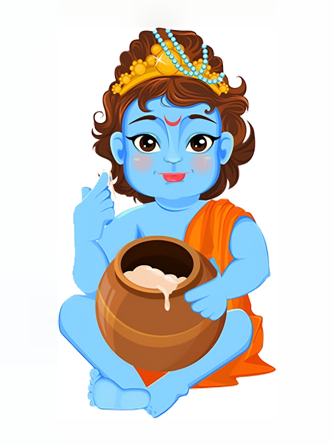 

Aquire RANGOLI Blue & Brown Baal Krishna Printed Wallpaper