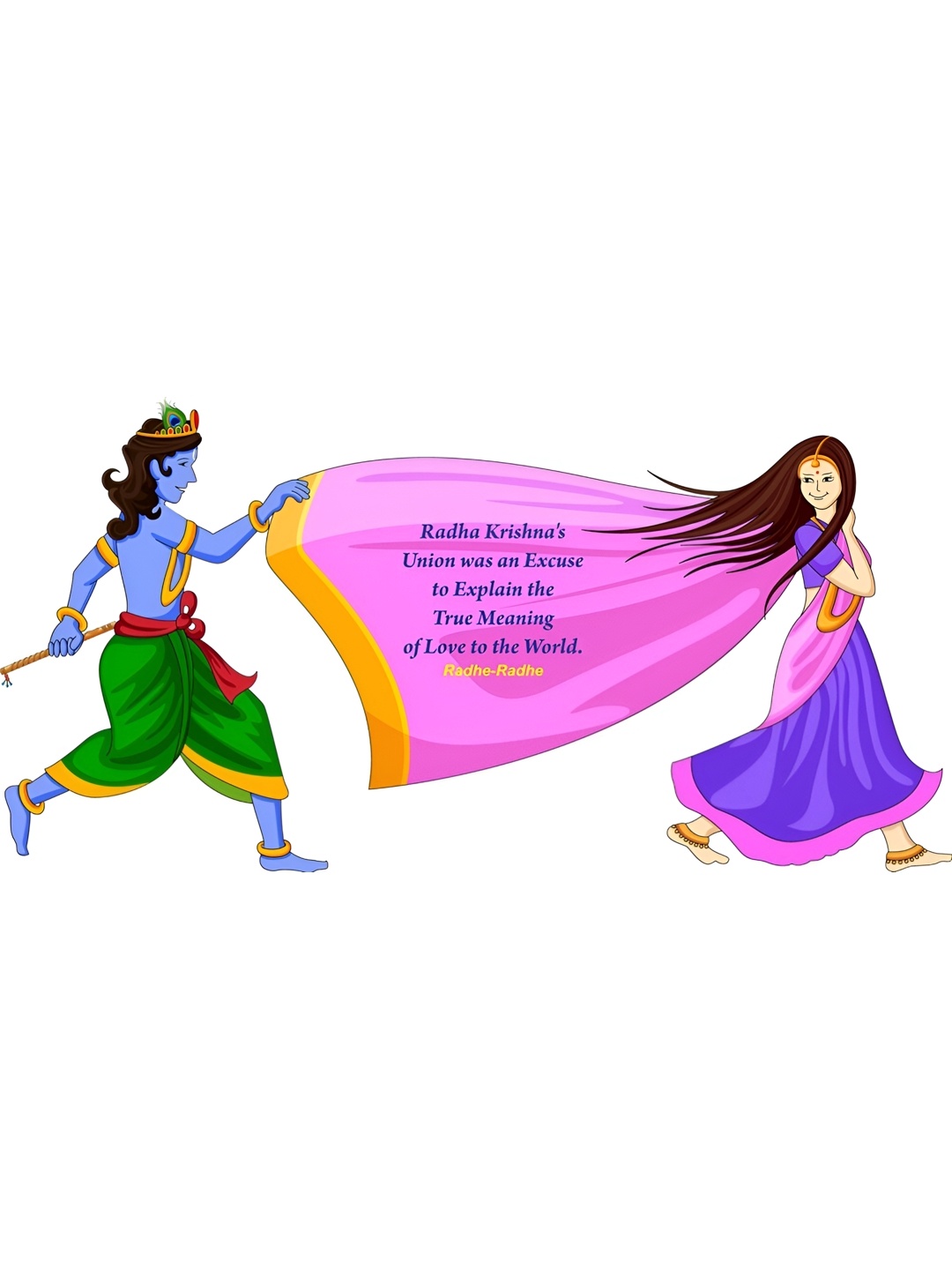 

Aquire god & god's Pink & Blue Printed Wallpaper