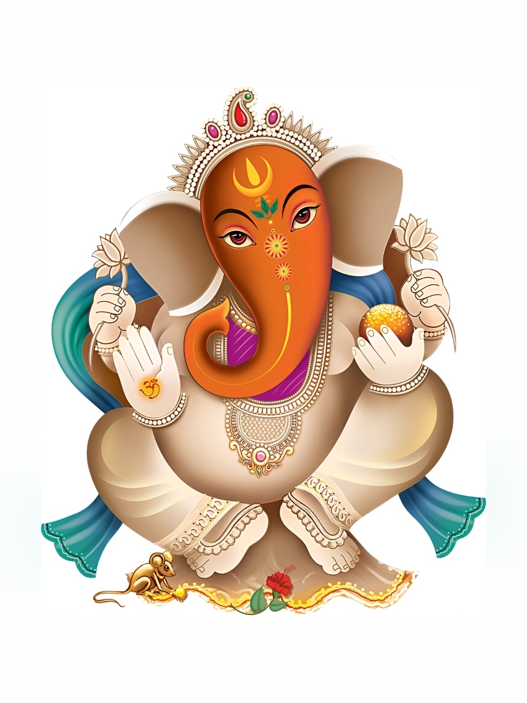 

Aquire Brown & Orange Colored Ganesha Deva Printed Long Lasting Wall Stickers
