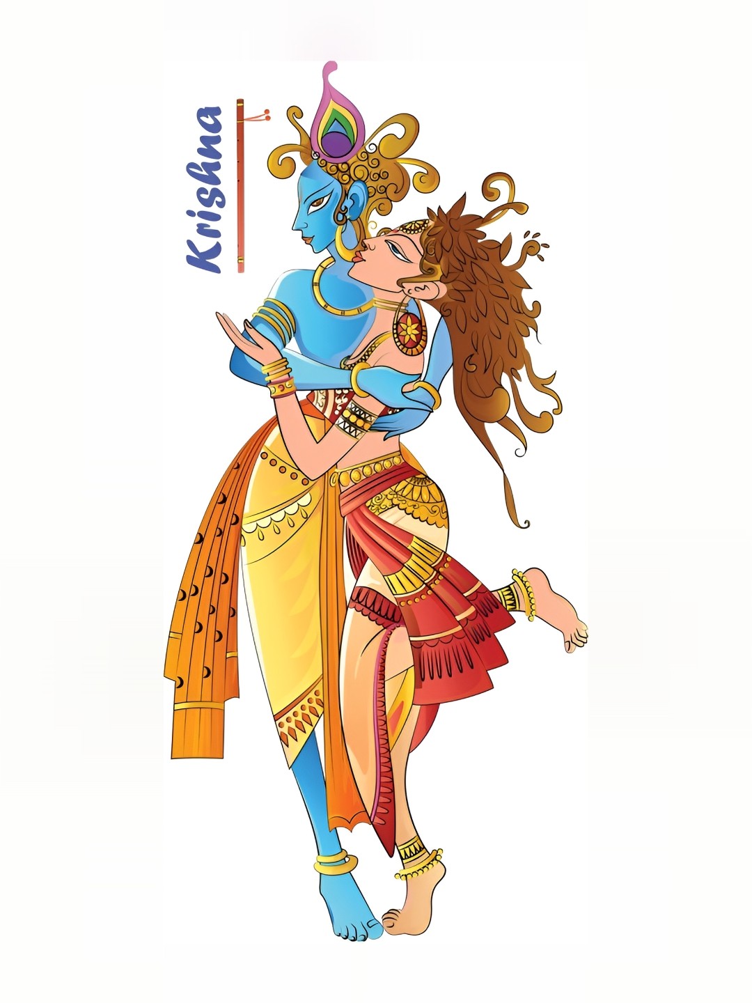 

Aquire Blue & Yellow Religious Printed Long Lasting Wall Stickers