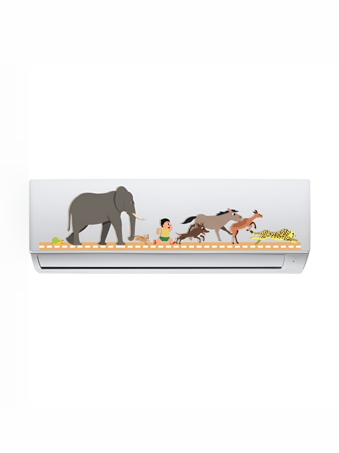 

Aquire RANGOLI Grey & Orange-colored Animal Printed Air Conditioner Sticker