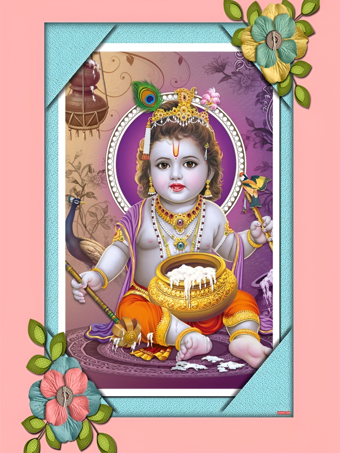 

Aquire Pink & Purple Religious Printed Long Lasting Wall Stickers
