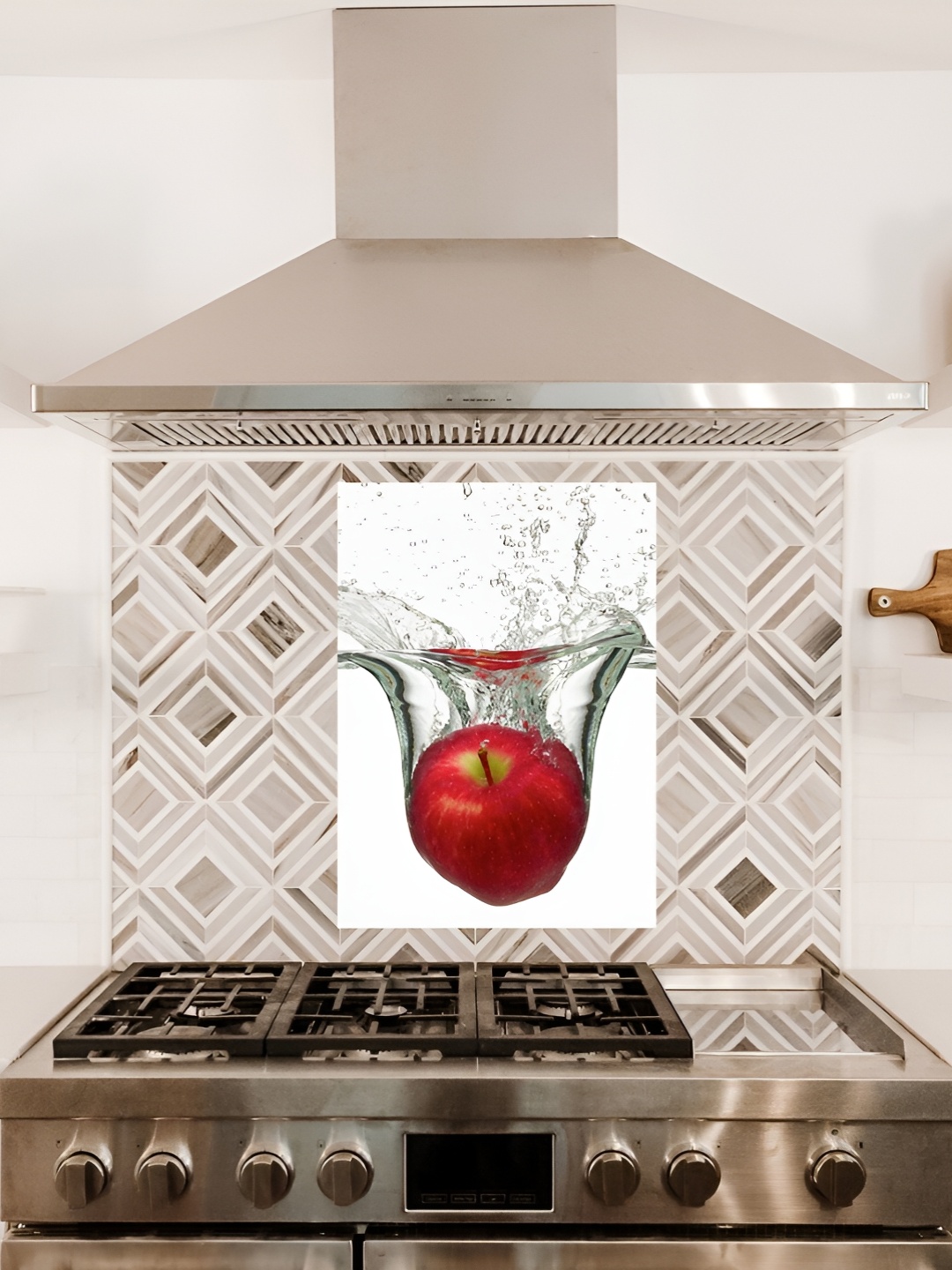 

Aquire Red & White Apple Printed Self-Adhesive Waterproof Wall Sticker