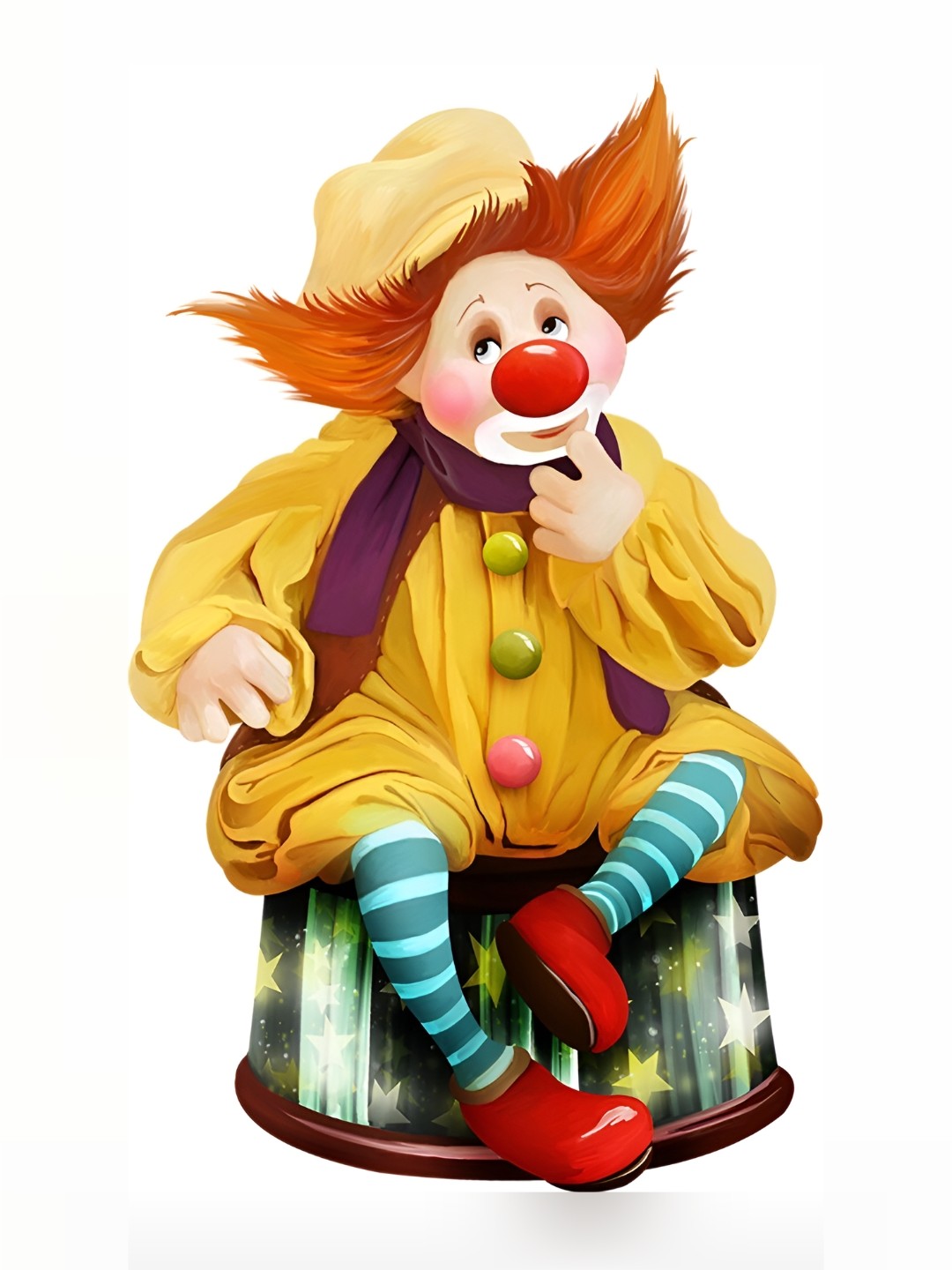 

Aquire god & god's Mustard Yellow & Red Joker Printed Self-Adhesive Wall Sticker