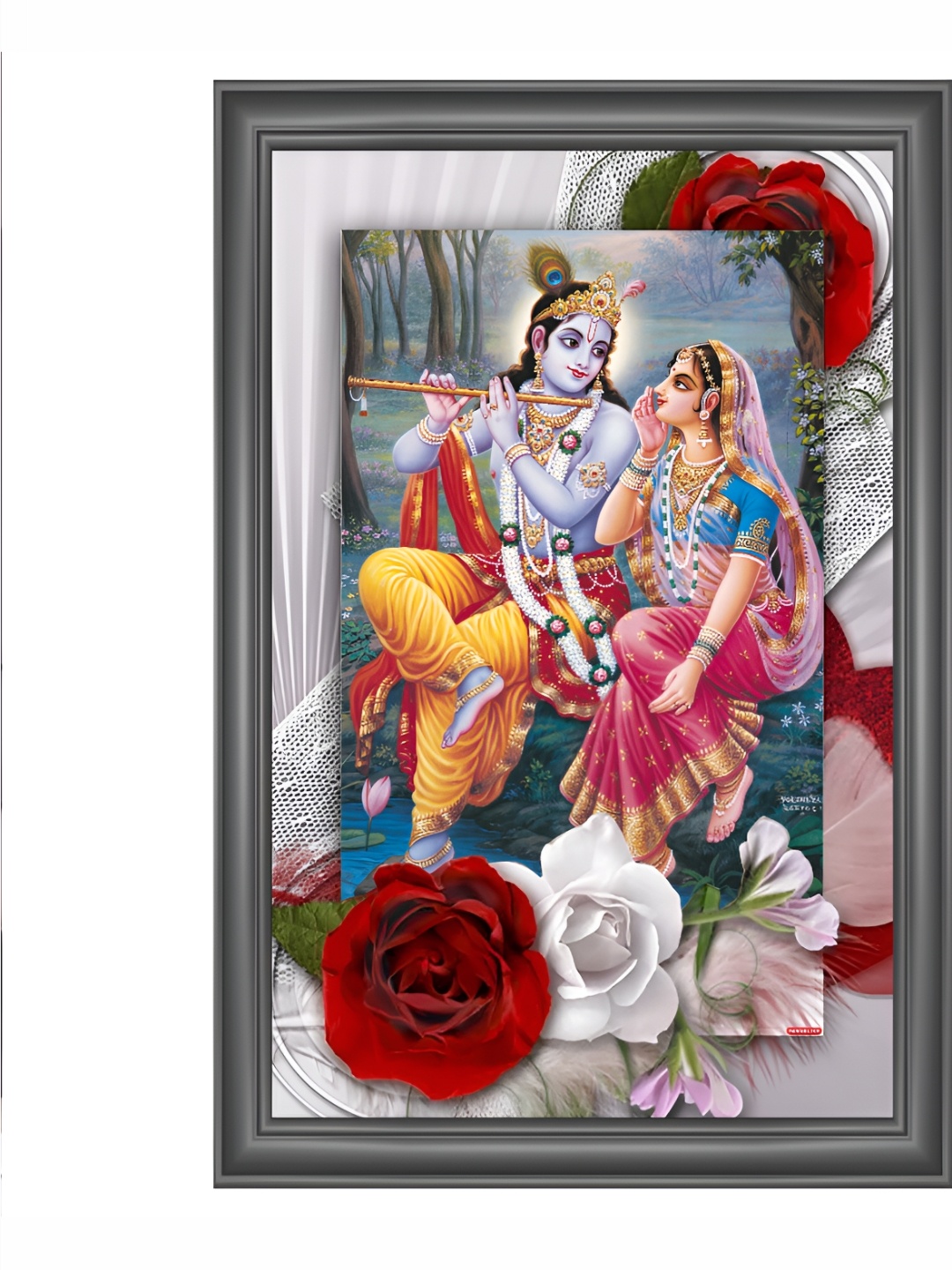 

Aquire RANGOLI Red & Blue Radha Krishna Printed Wallpaper