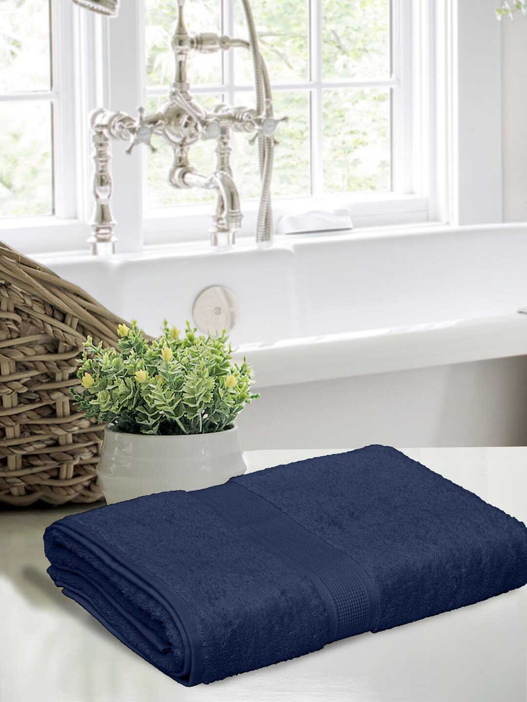 

BOMBAY DYEING Navy Blue Cotton 550 GSM Bath Towel