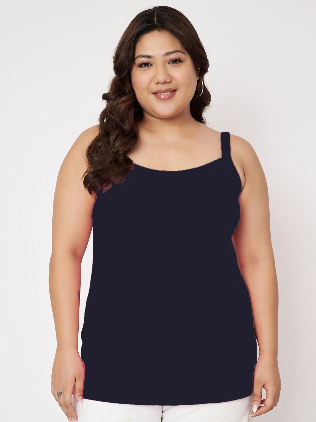 

BRINNS Plus Size Non-Padded Camisole, Navy blue