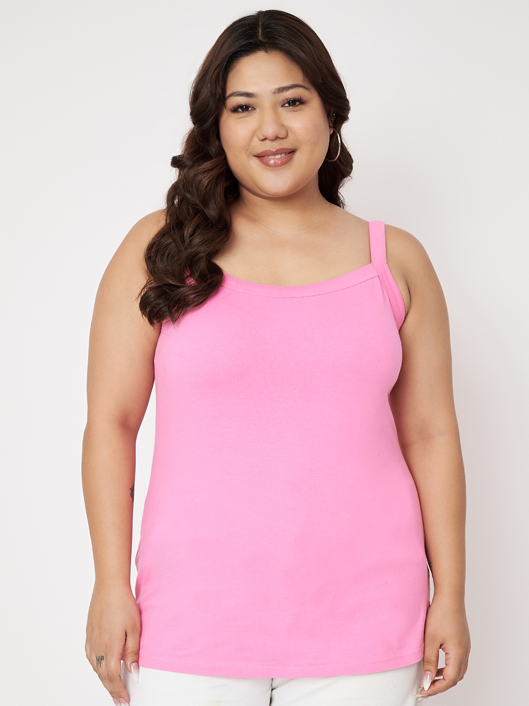 

BRINNS Plus Size Non-Padded Camisole, Pink