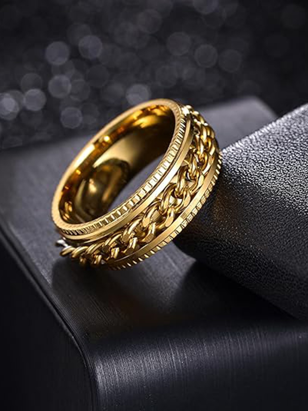 

MEENAZ Men Gold Plated Finger Ring