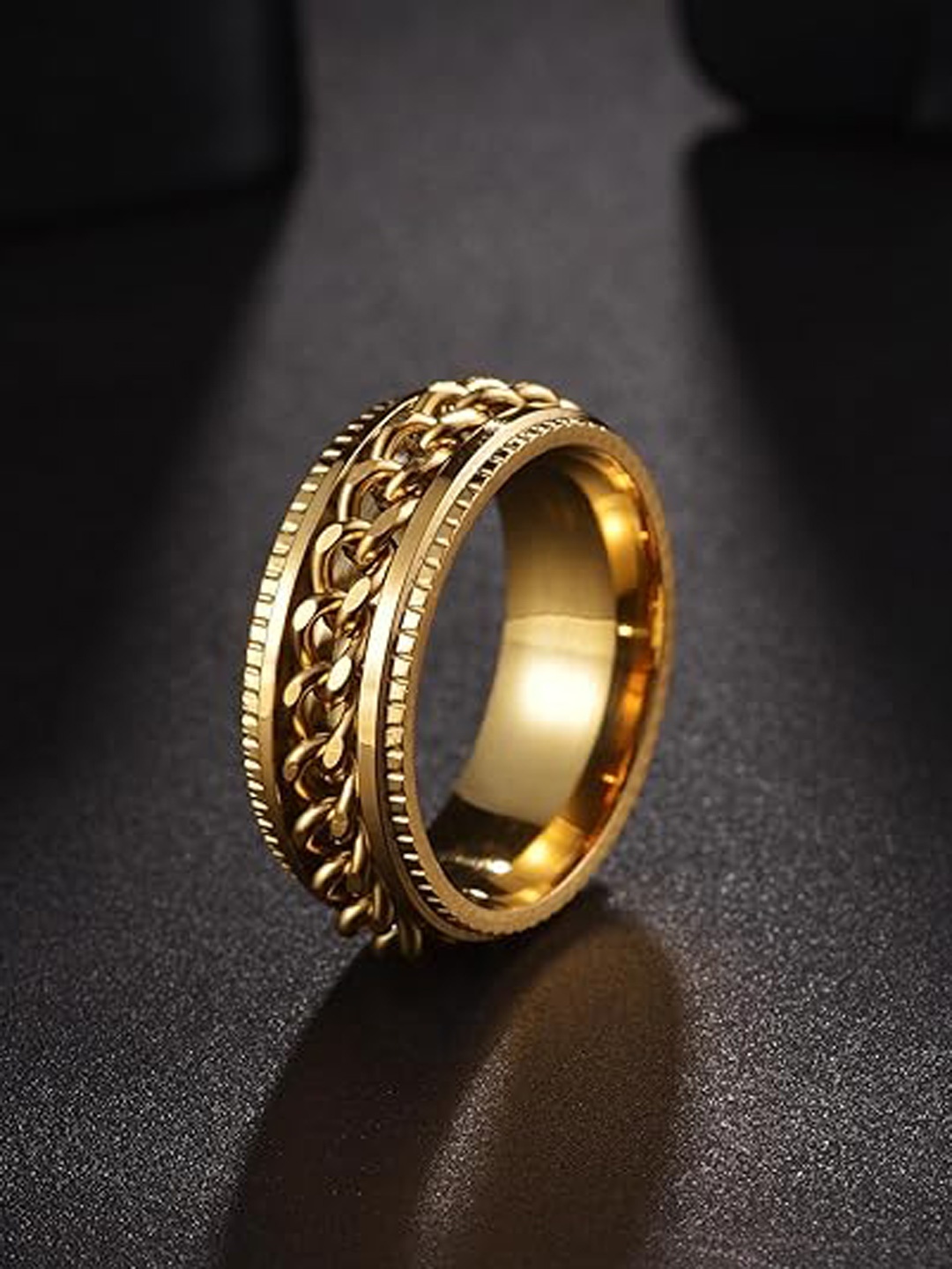 

MEENAZ Men Gold Plated Finger Ring