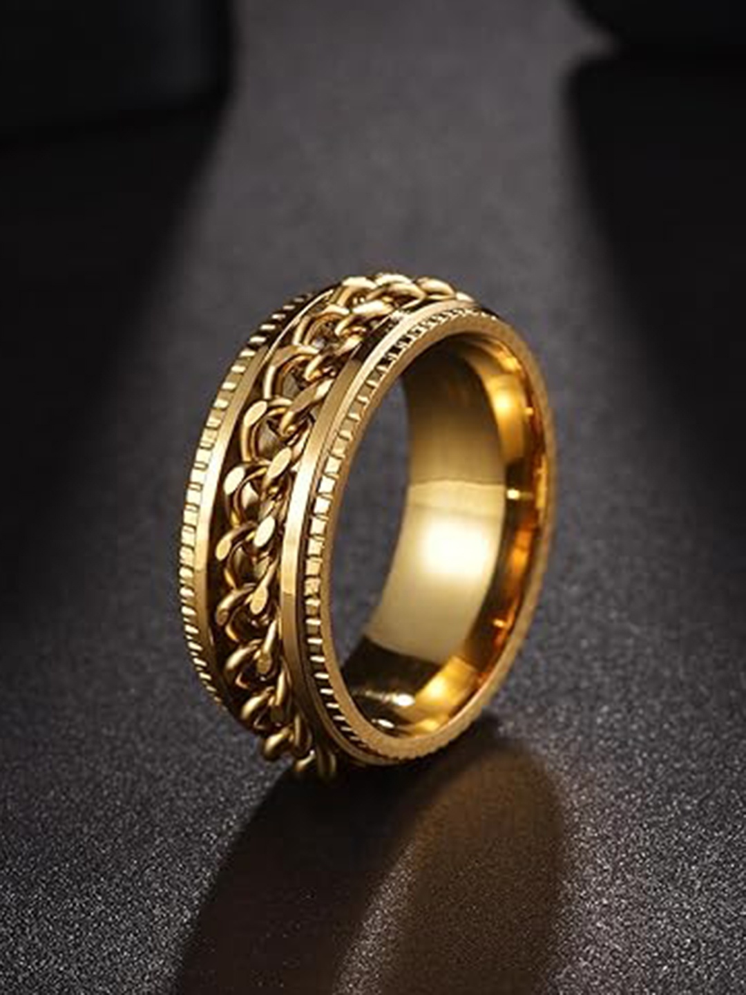 

MEENAZ Men Gold Plated Finger Ring