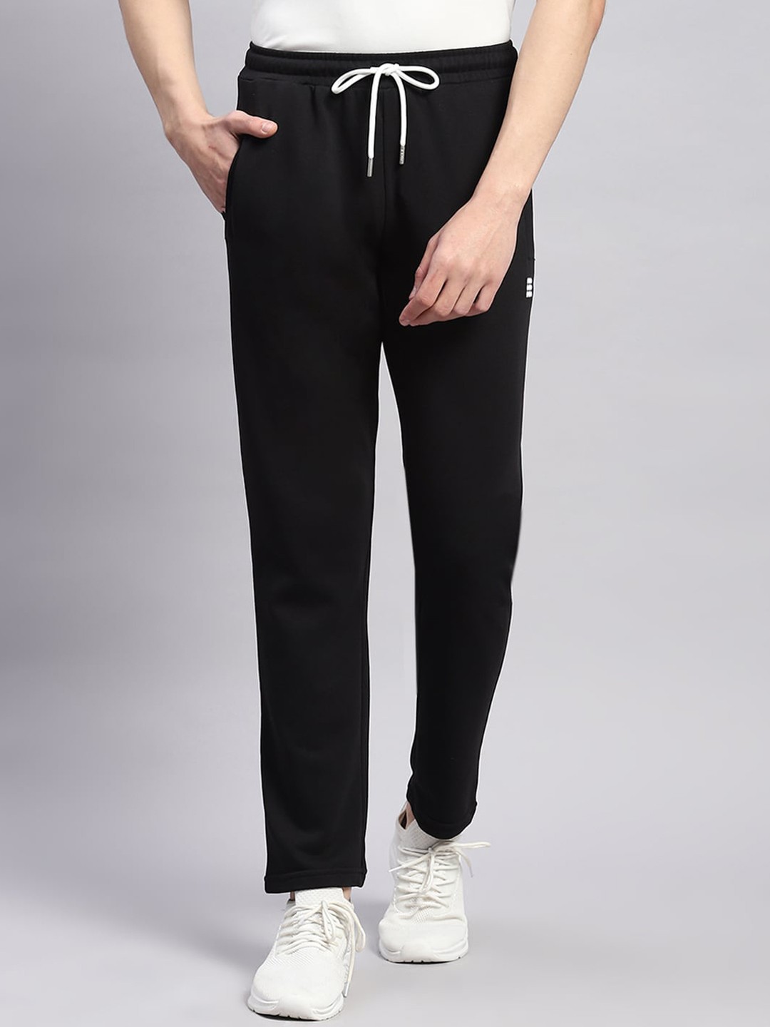 

rock.it Men Mid Rise Track Pants, Black