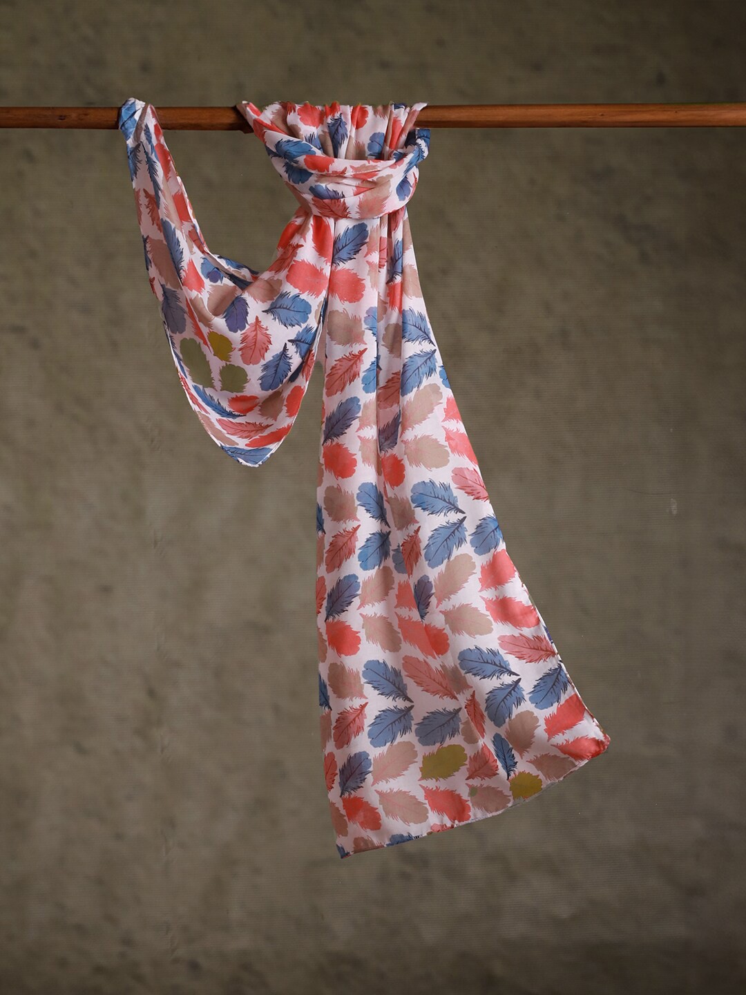 

CrossKulture Floral Printed Scarf, White