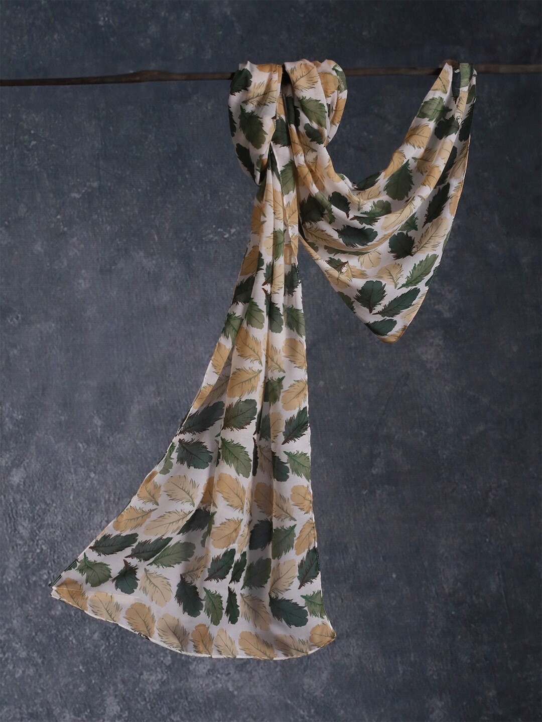 

CrossKulture Women Tropical Printed Scarf, Beige