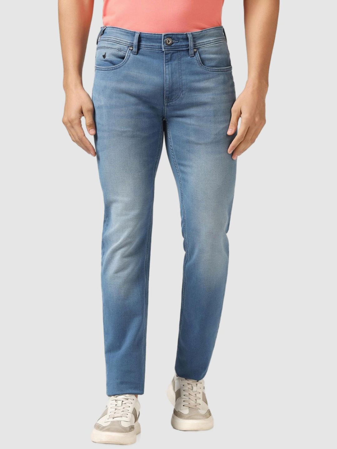 

Blackberrys Men Jean Slim Fit Low-Rise Clean Look Cropped Jeans, Blue