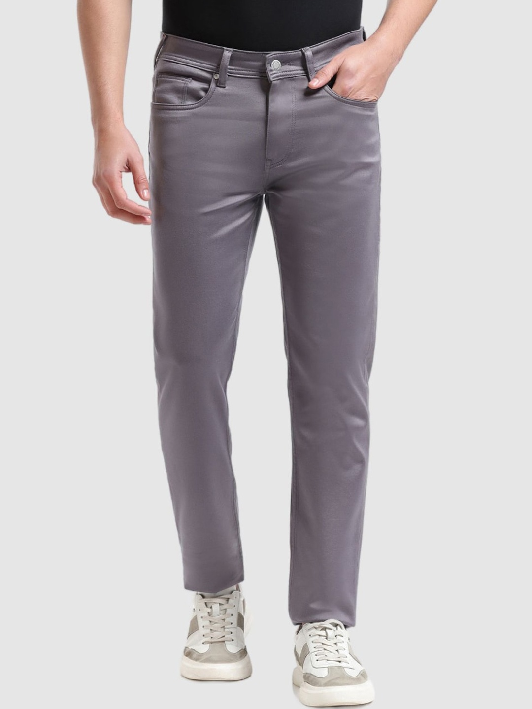 

Blackberrys Men Jean Slim Fit Low-Rise Clean Look Jeans, Grey