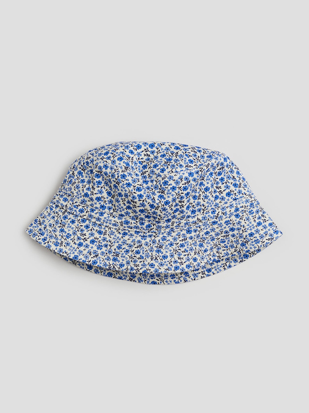 

H&M Girls Pure Cotton Printed Twill Bucket Hat, Blue