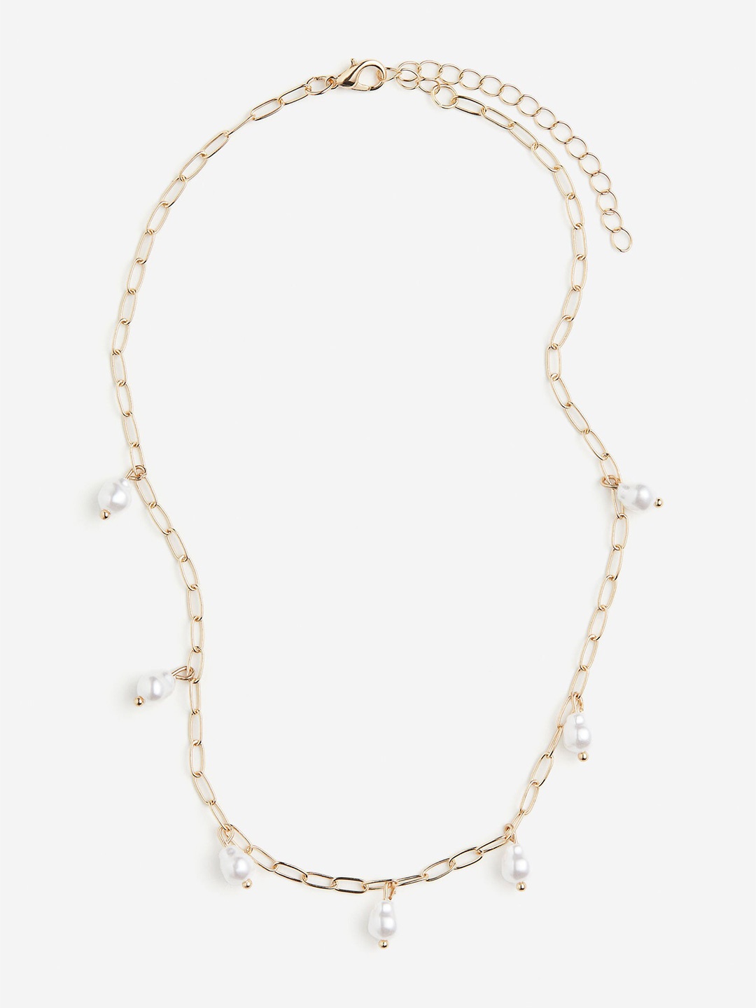 

H&M Bead-Detail Chain Necklace, Gold