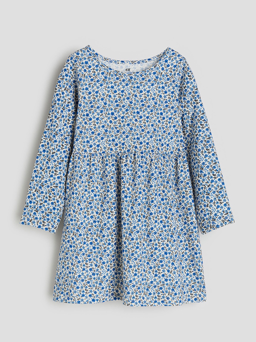 

H&M Girls Cotton Jersey Dress, Blue