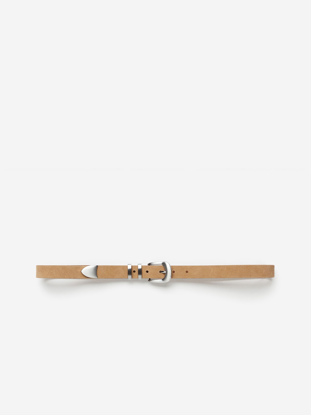 

H&M Men Textured tang Closure Belts, Beige