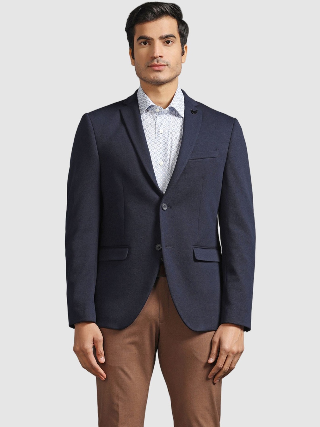 

Blackberrys Shawl Collar Slim-Fit Single Breasted Formal Blazer, Navy blue