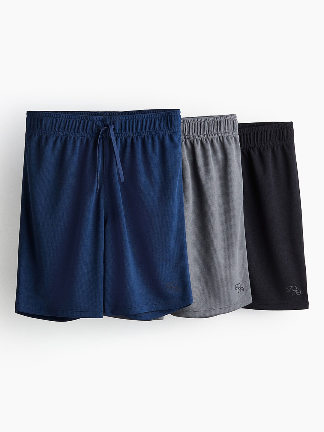 

H&M Boys 3-Pack DryMove Mesh Sports Shorts, Black