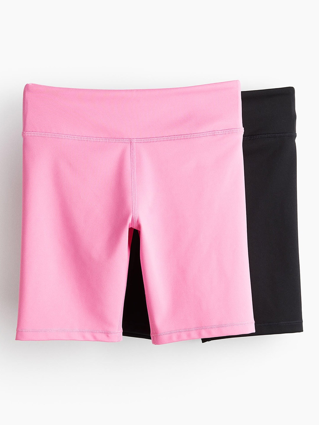 

H&M Girls 2-Pack DryMove Cycling Shorts, Pink
