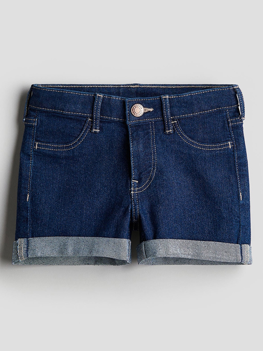 

H&M Girls Superstretch Denim Shorts, Blue