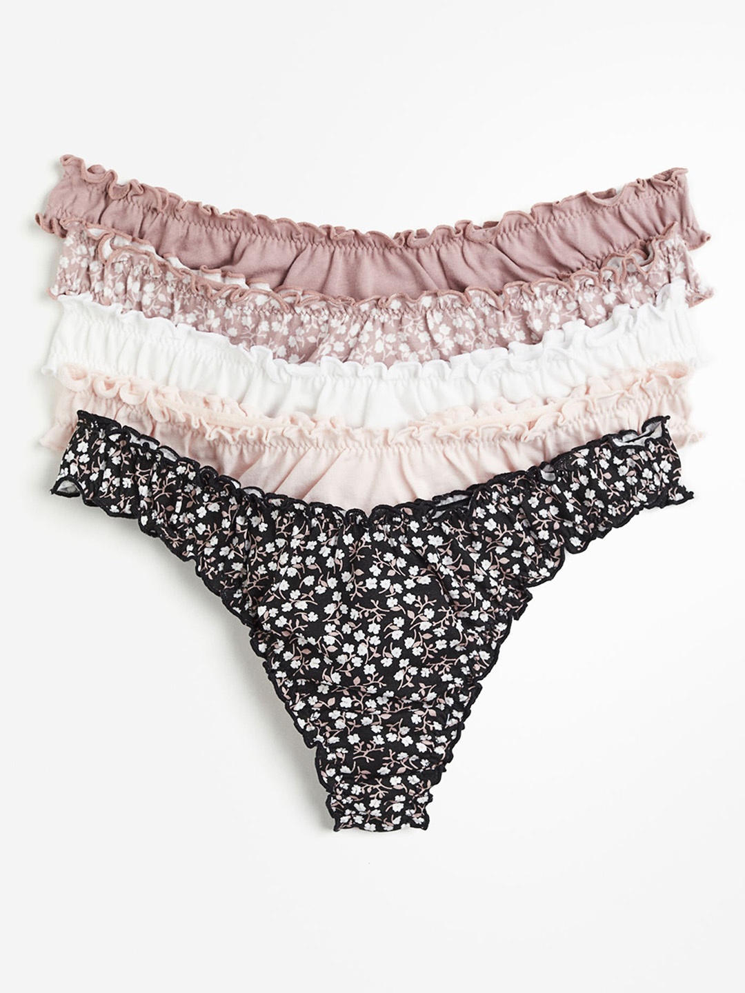 

H&M Women 5-Pack Thong Briefs, Black