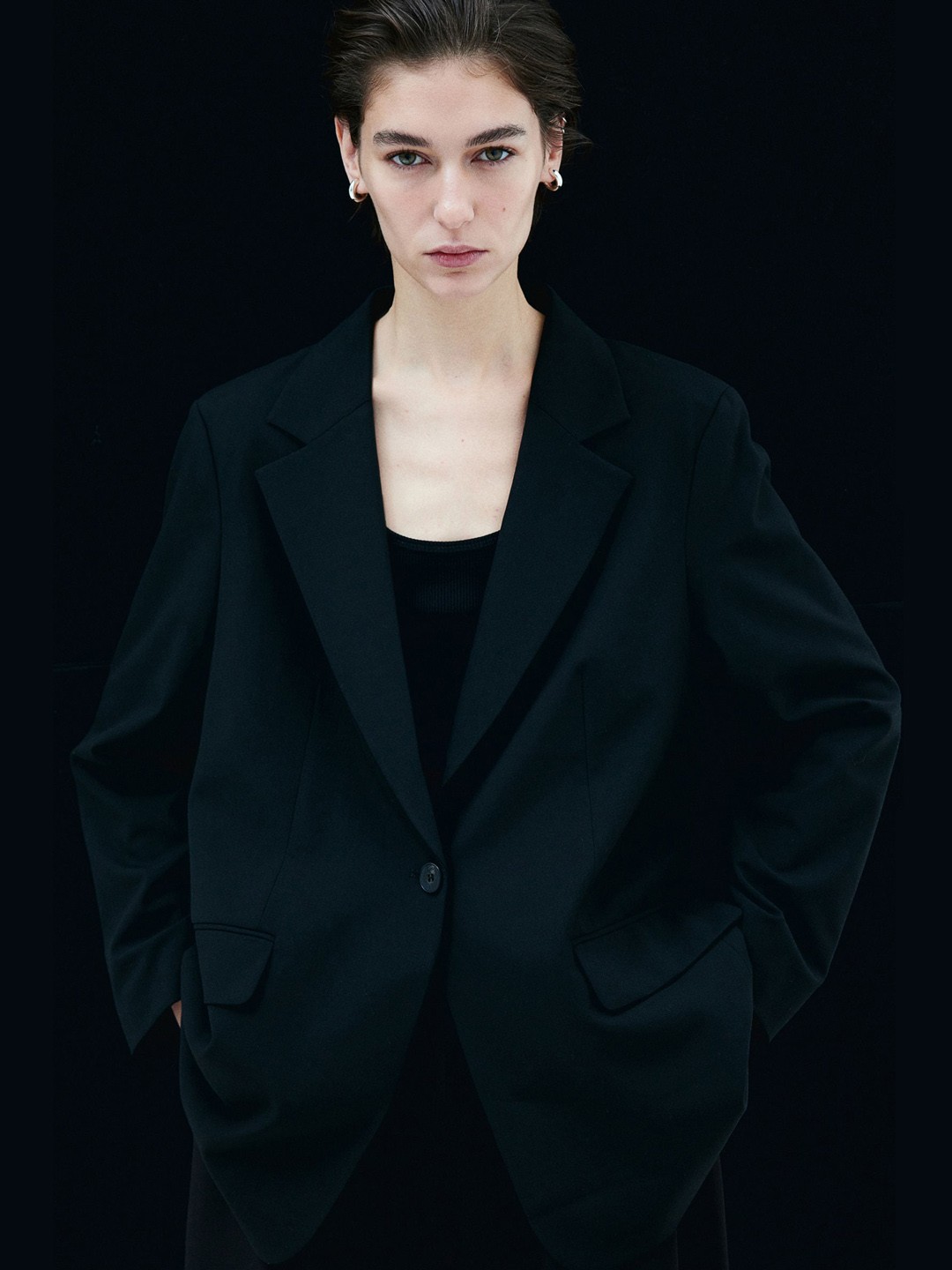 

H&M Single-Breasted Blazer, Black