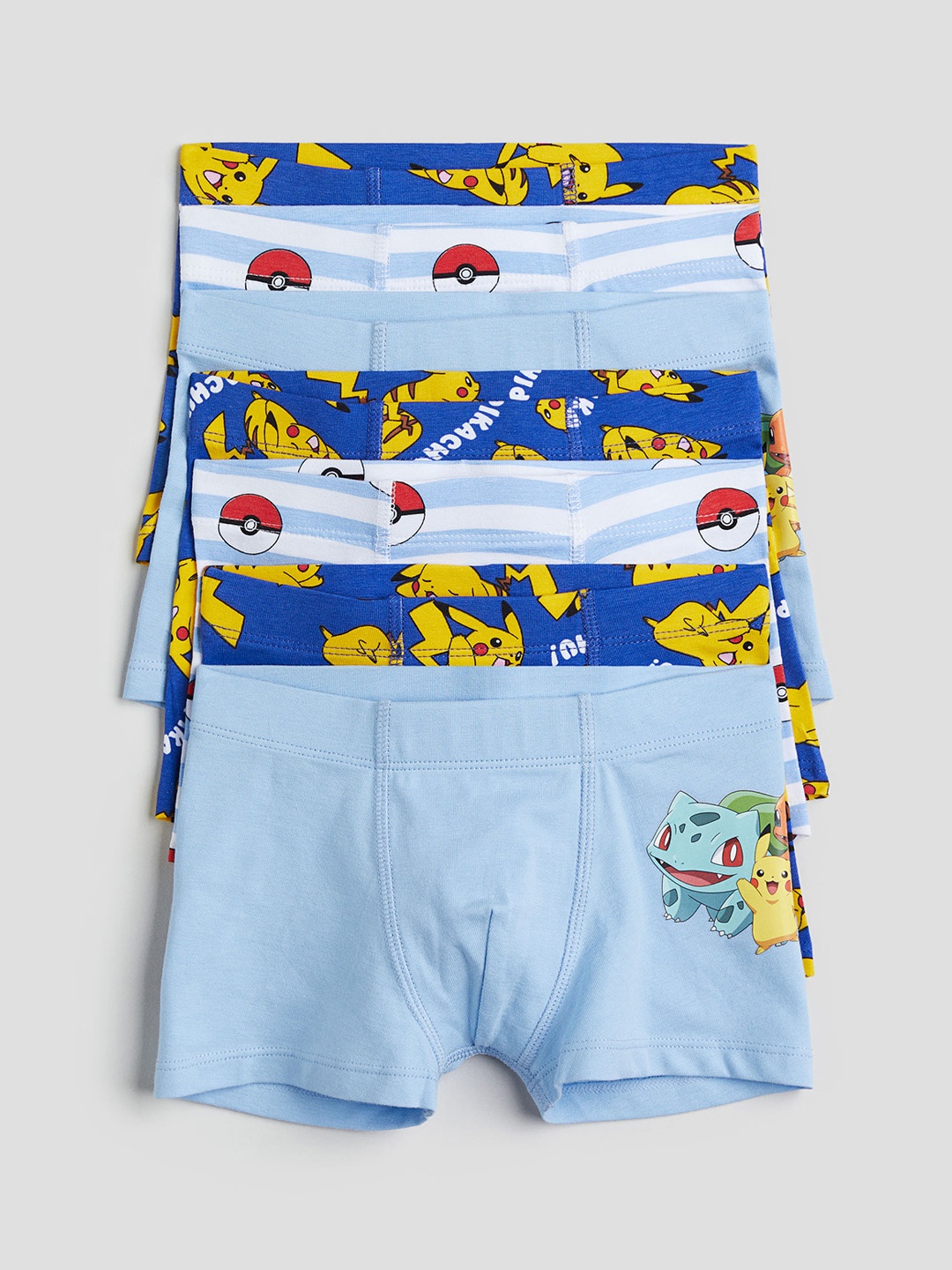 

H&M Boys 7-Pack Printed Trunks, Blue