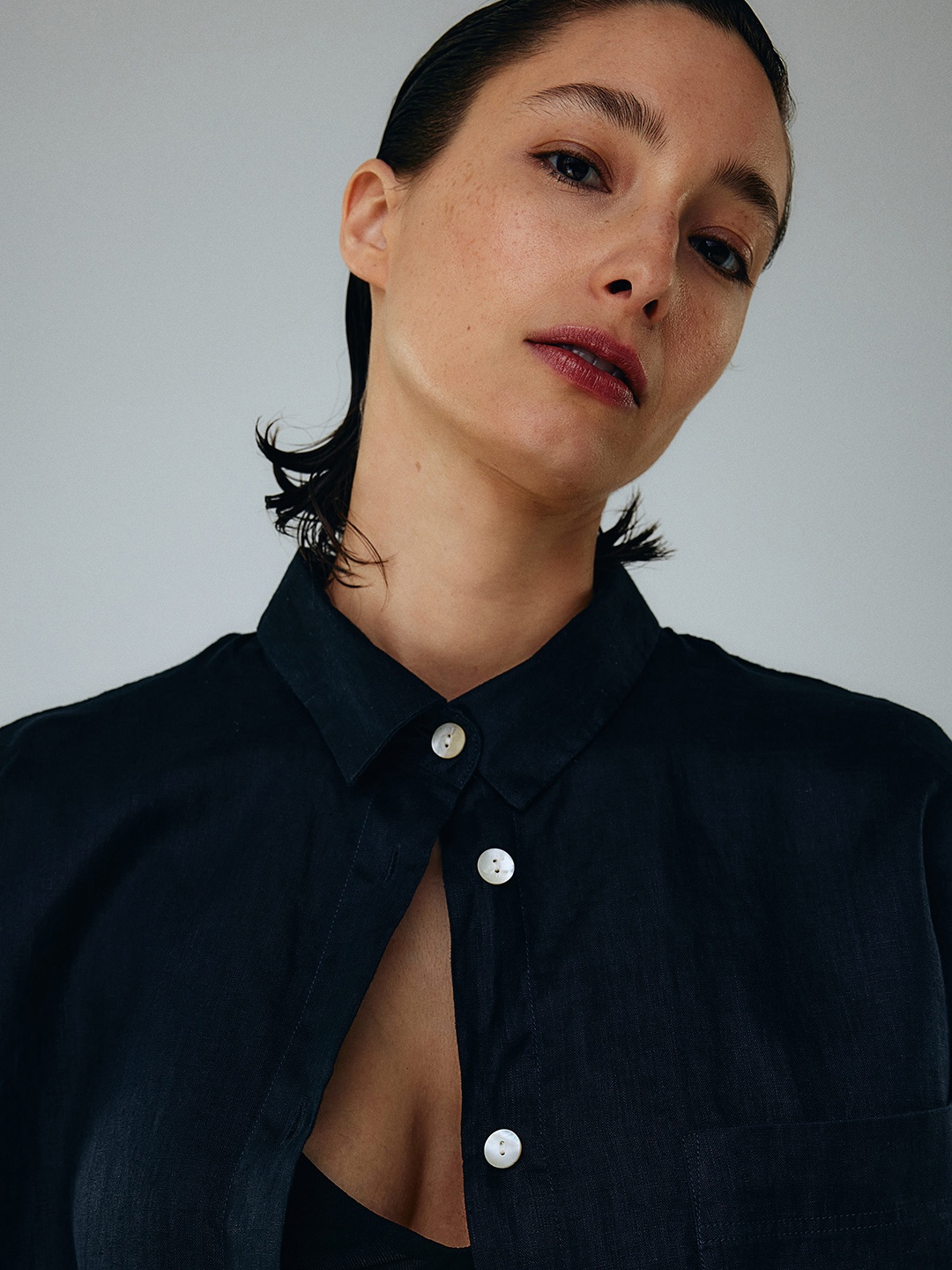 

H&M Oversized Linen Shirt, Black