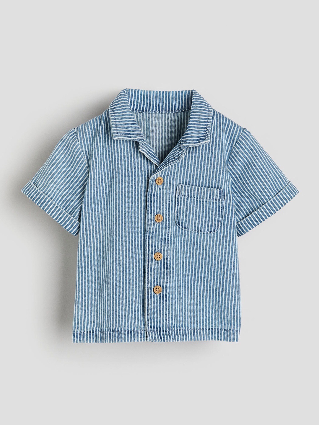 

H&M Boys Denim Resort Shirt, Blue