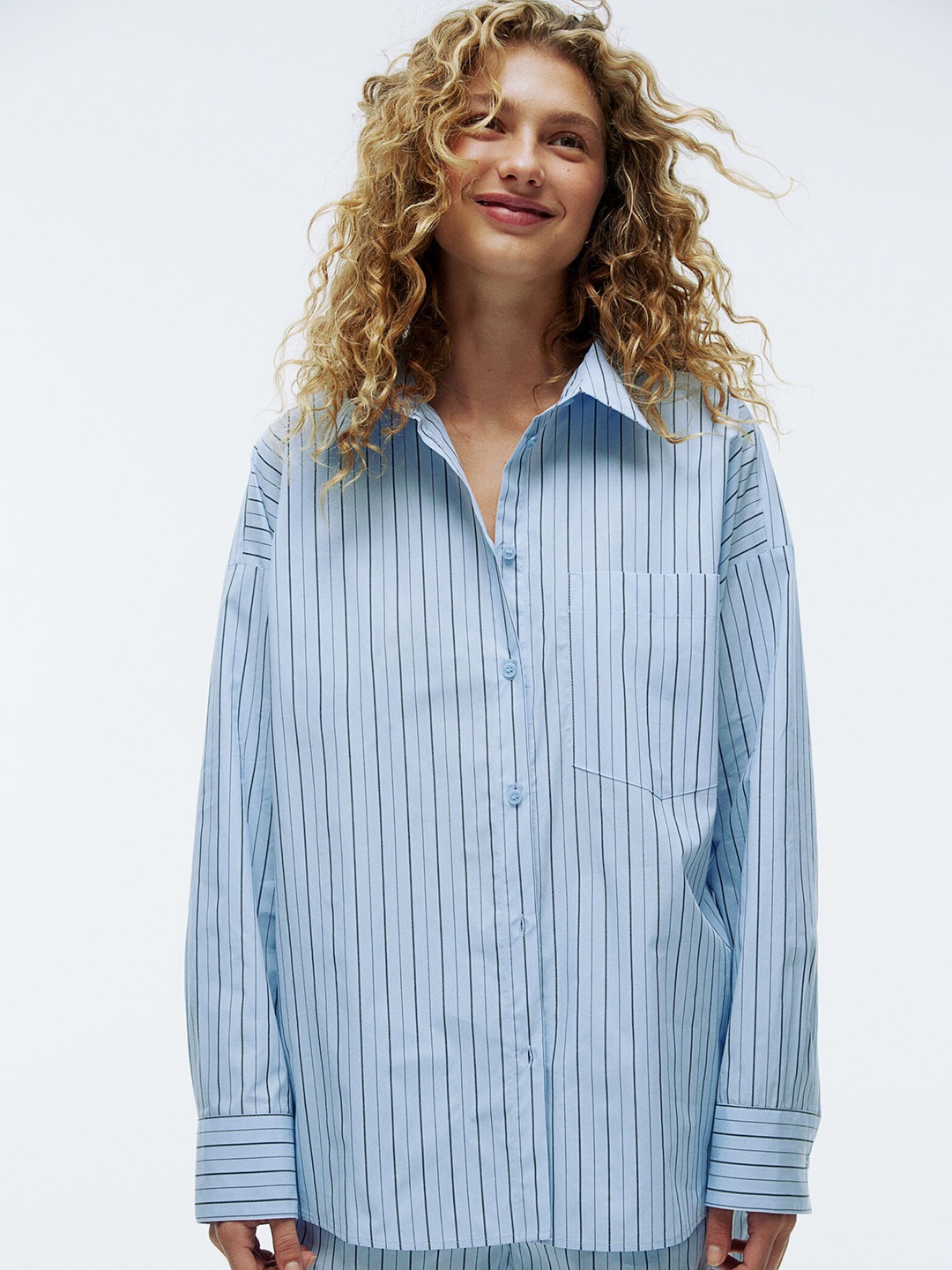 

H&M Cotton Shirt, Blue