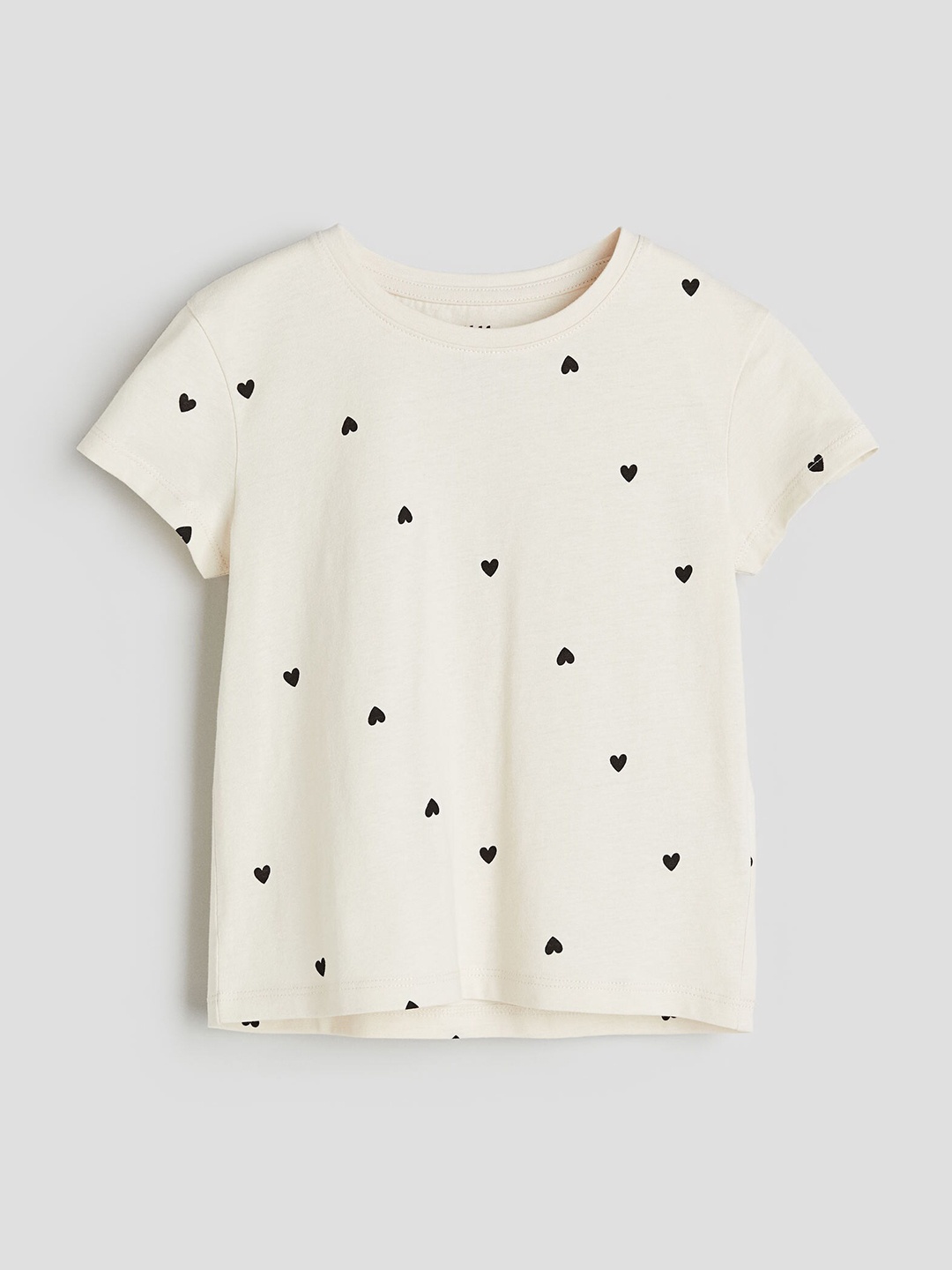 

H&M Girls Patterned Cotton Jersey T-shirt, White