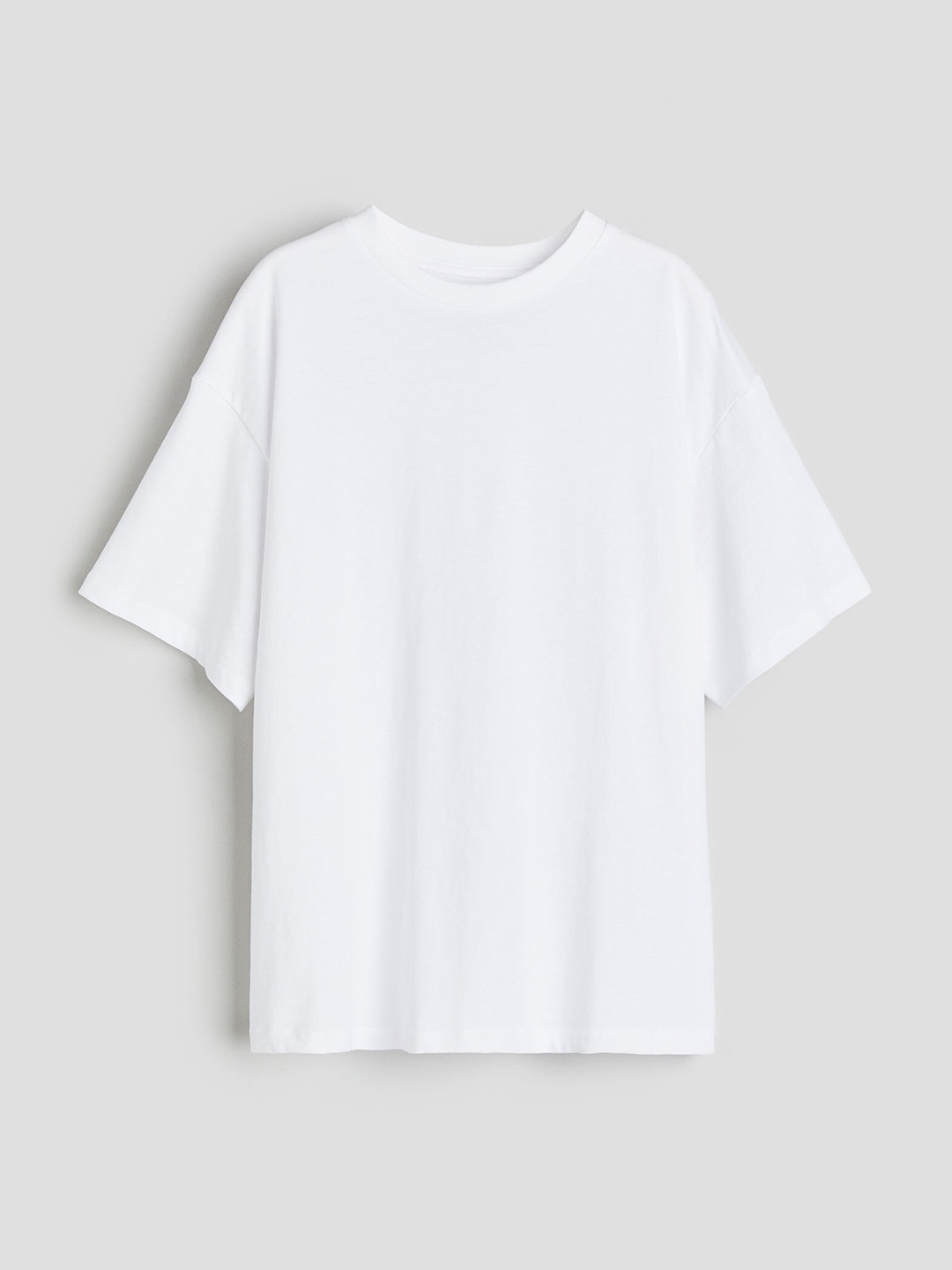 

H&M Girls Pure Cotton Oversized Cotton Jersey T-shirt, White