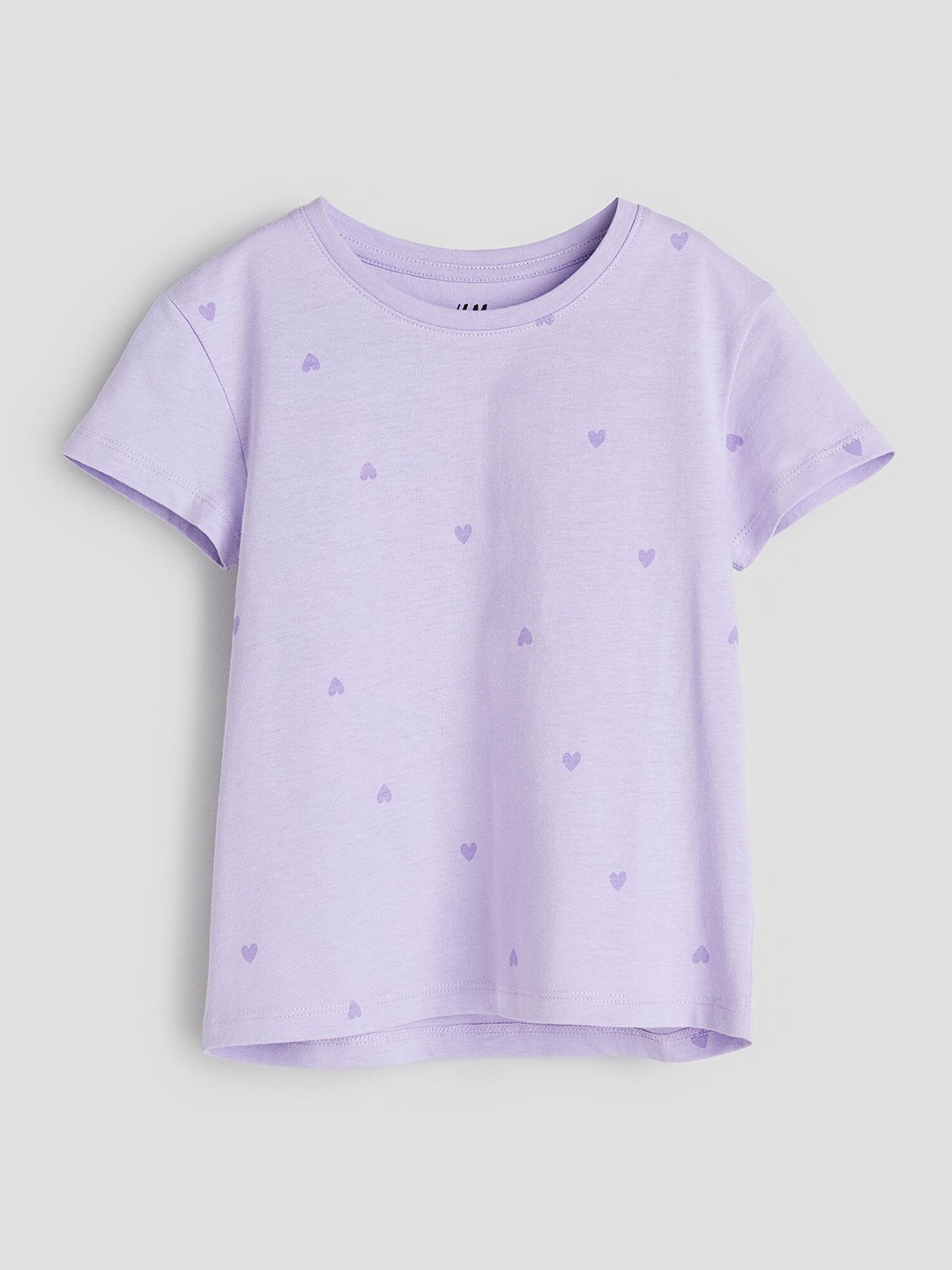 

H&M Girls Patterned Cotton Jersey T-shirt, Purple