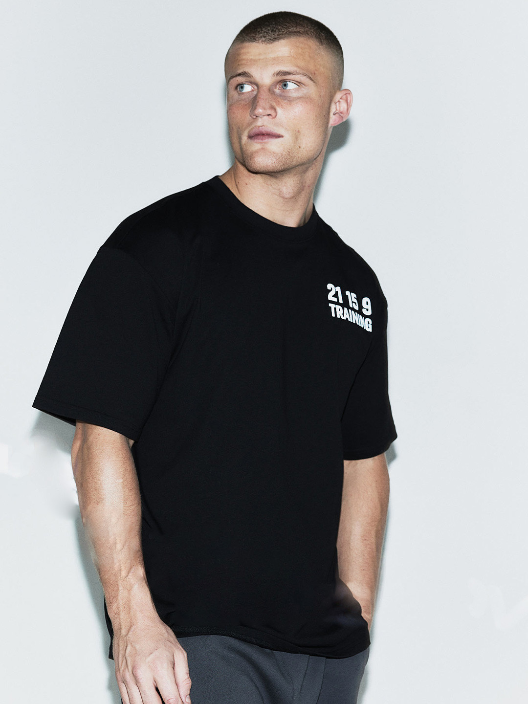 

H&M Drymove Loose Fit Sports T-Shirt With Cotton Feel, Black