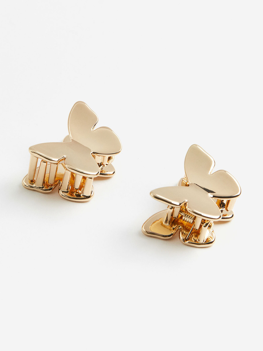 

H&M 2-Pack Heart-Shaped Hair Claws, Gold