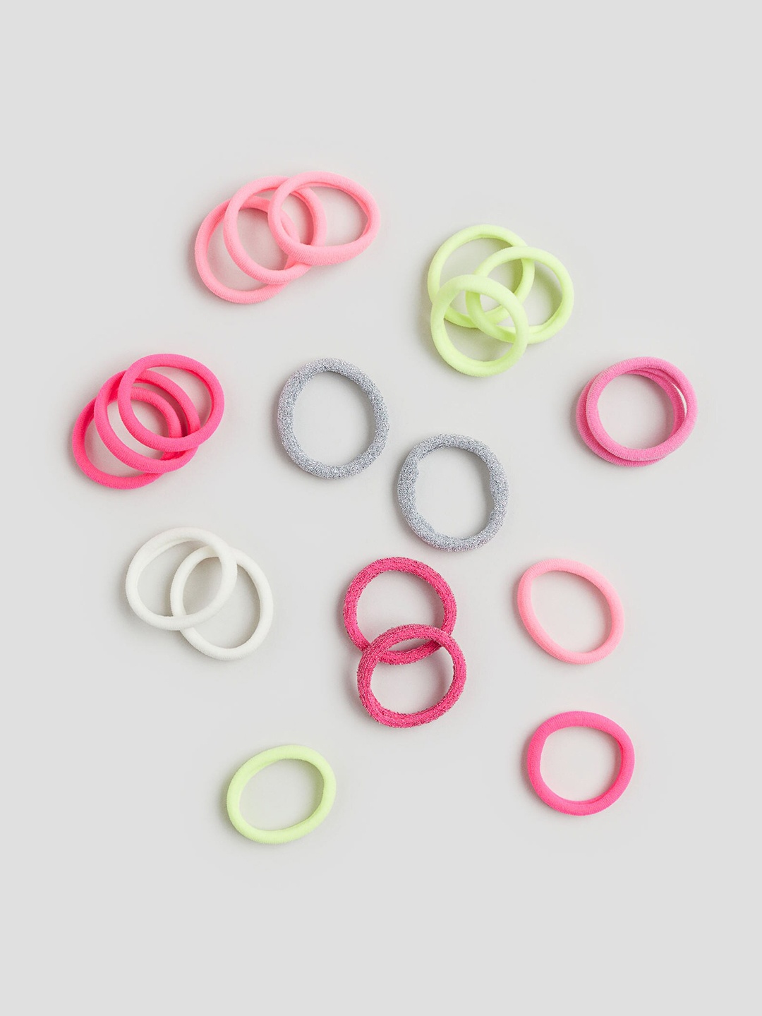 

H&M Girls 20-Pack Hair Elastics, Pink