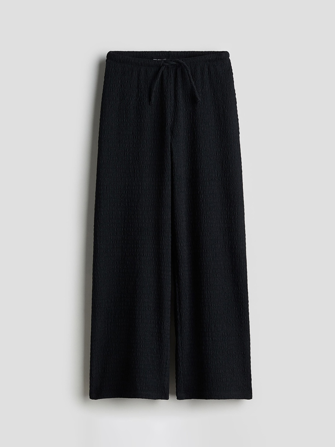 

H&M Girls Crinkled Jersey Trousers, Black