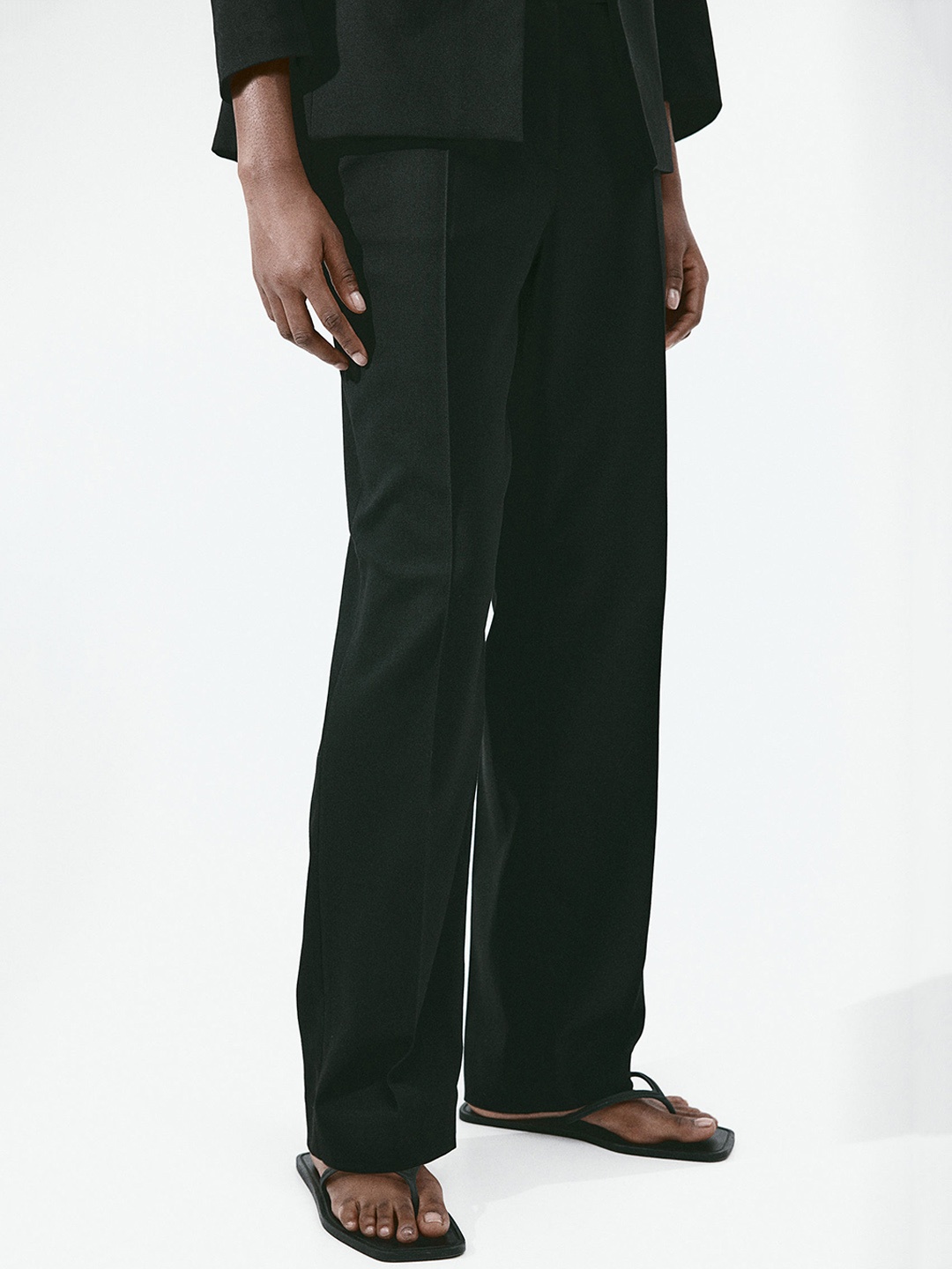 

H&M Women Slim Trousers, Black