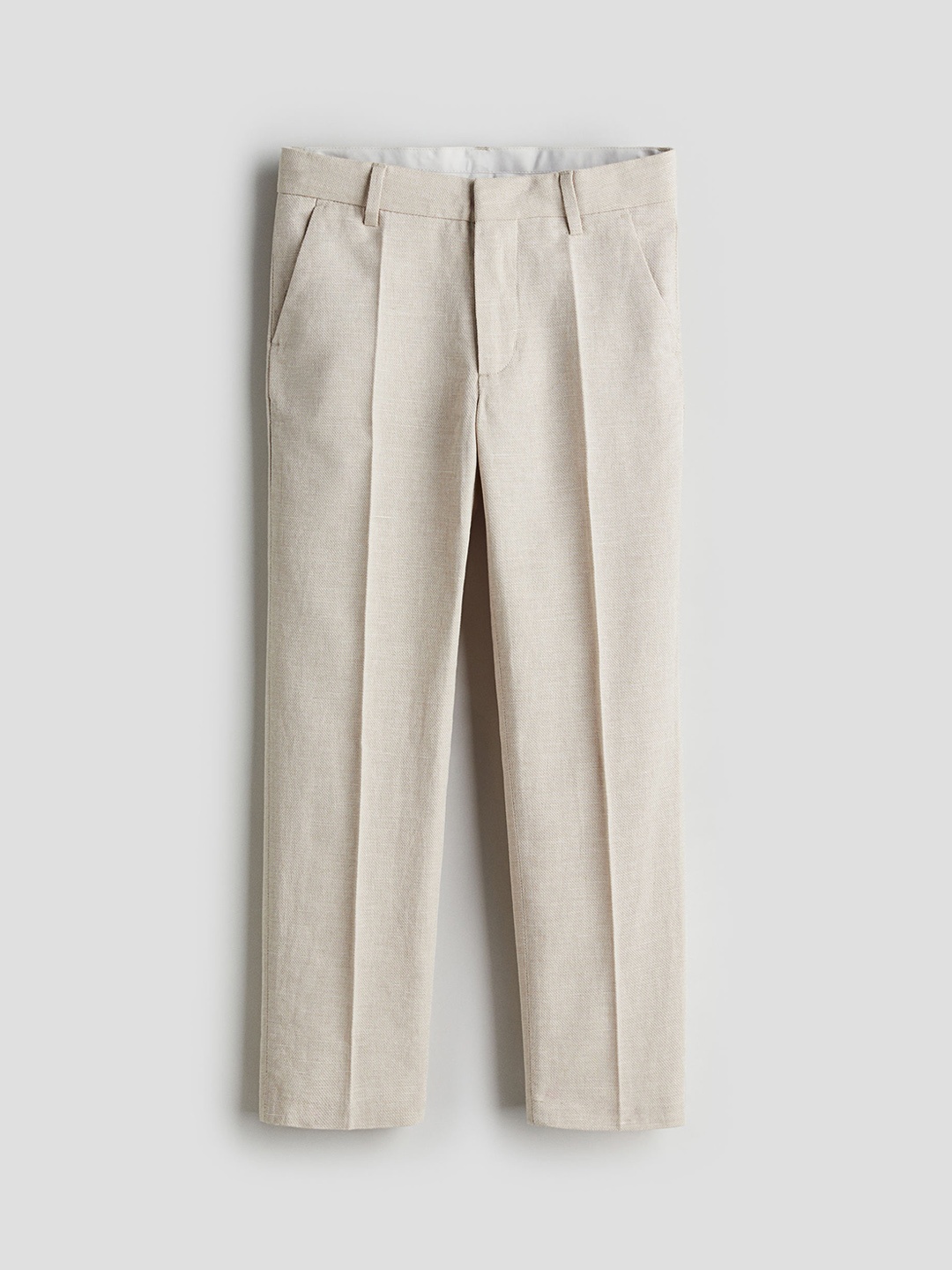 

H&M Boys Textured Suit Trousers, Beige