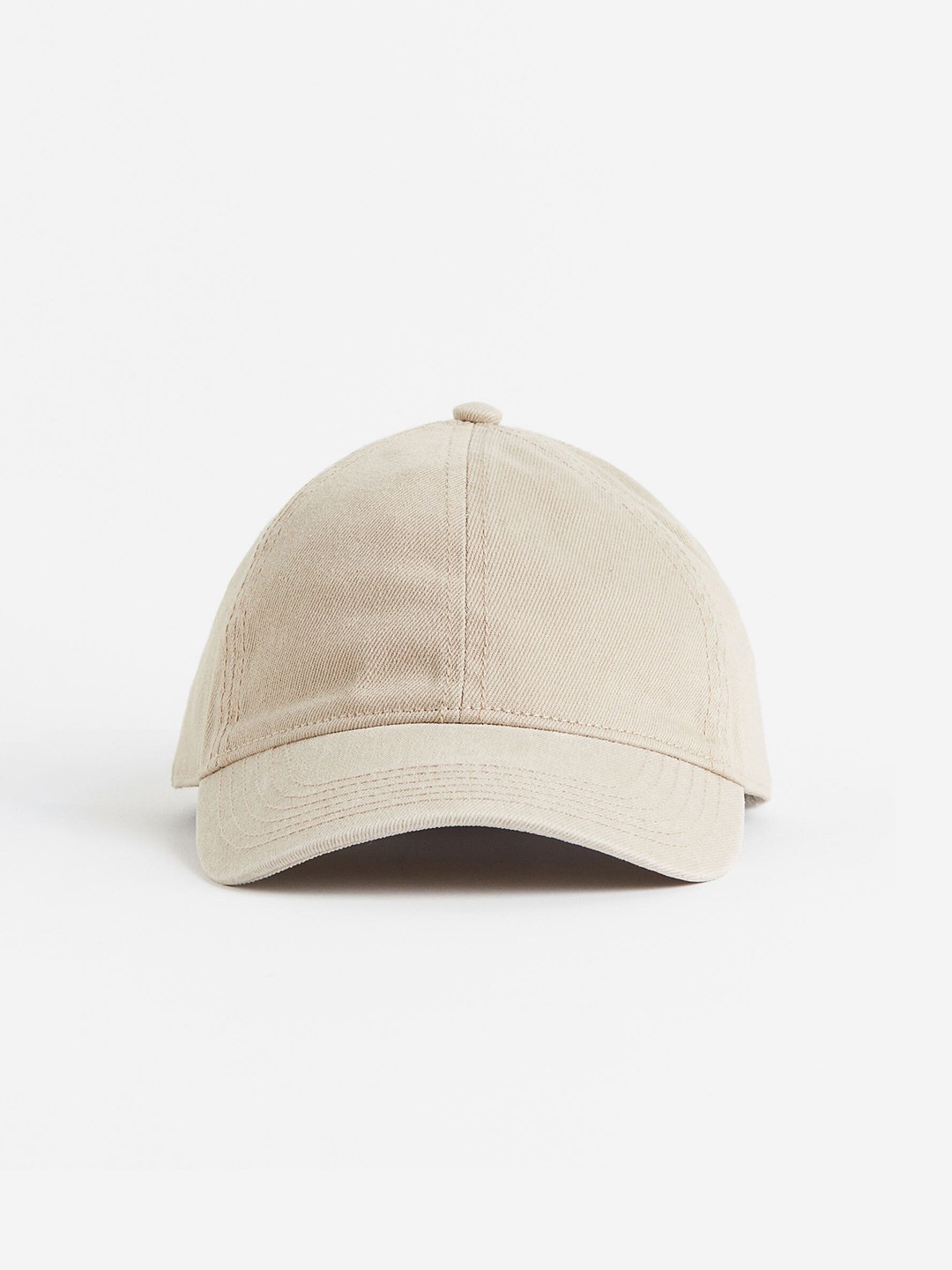

H&M Women Cotton Washed-Look Denim Cap, Beige