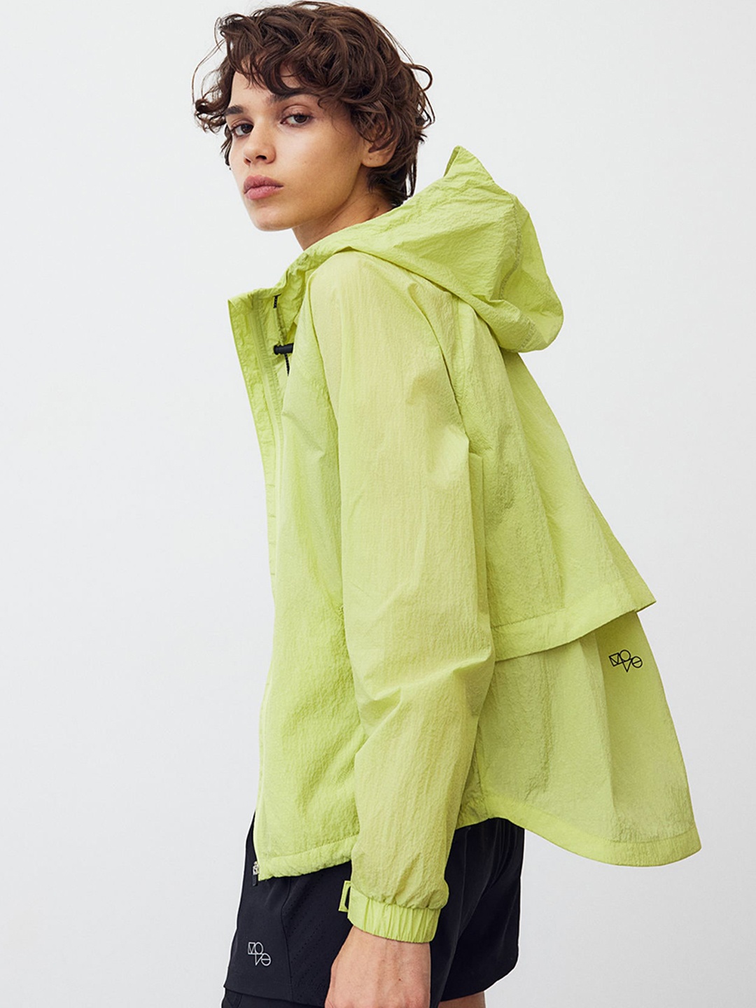 

H&M Hooded Running Jacket, Green