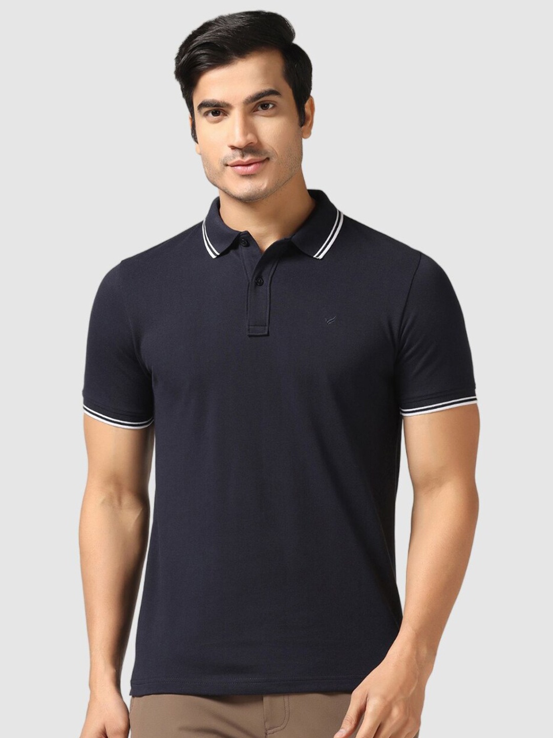 

Blackberrys Polo Collar Slim Fit Cotton T-shirt, Navy blue